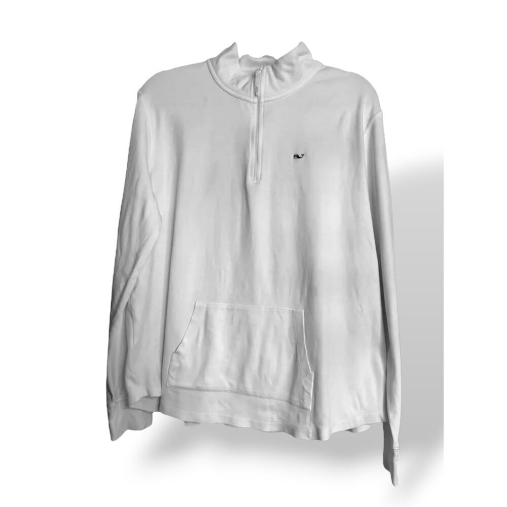 Vineyard Vines Men’s XL White Whale Logo 1/4 Zip Pullover Sweater
